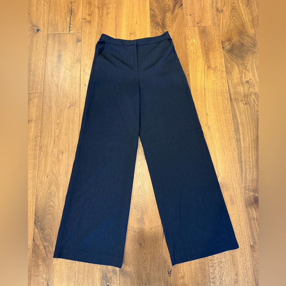 Club Monaco Navy Blue Pinstripe Trouser - Size 8
